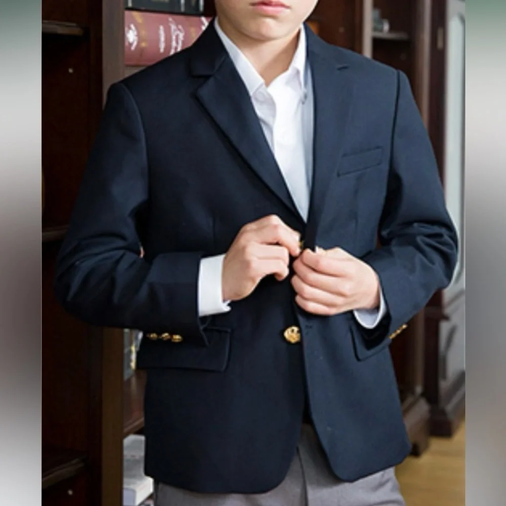 NWT Gioberti Boys Formal Navy Blazer Suit Jacket | Size 8